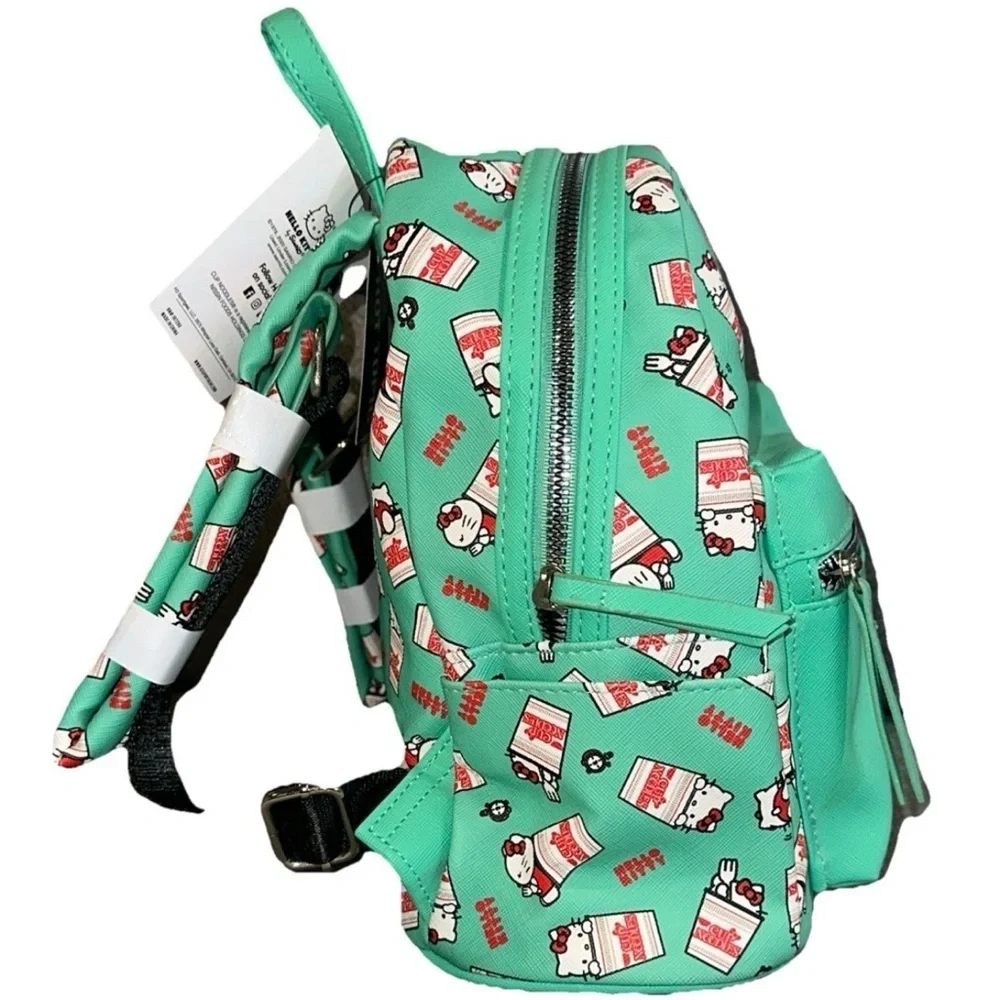 NEW w/ Tags Hello Kitty Cup of Noodles Mini Backpack Bag Purse Mint Green Rare!